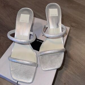 Dolce Vita Silver Heeled Sandals